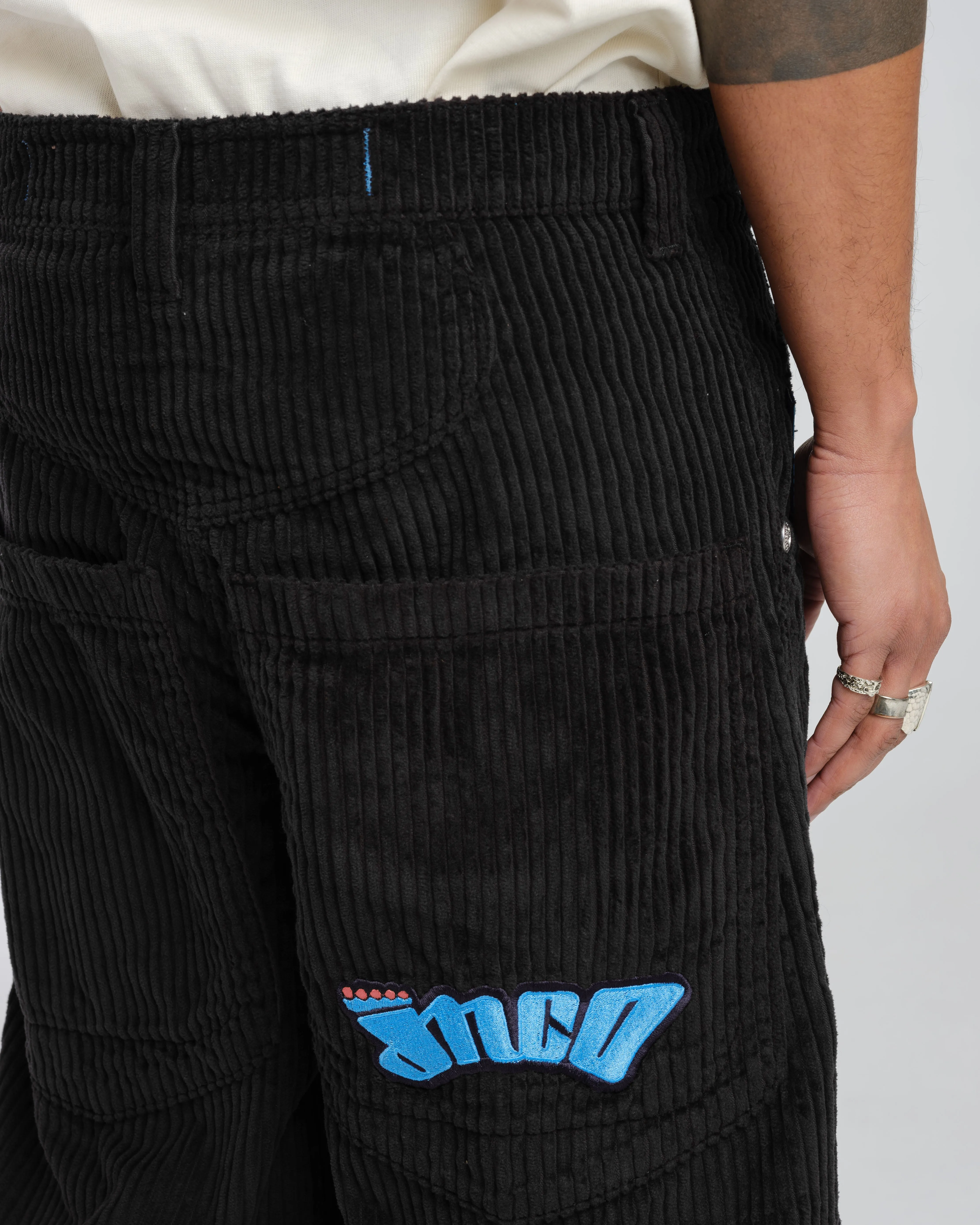 169 Low Down. 20. 4 Wale Corduroy. Black.