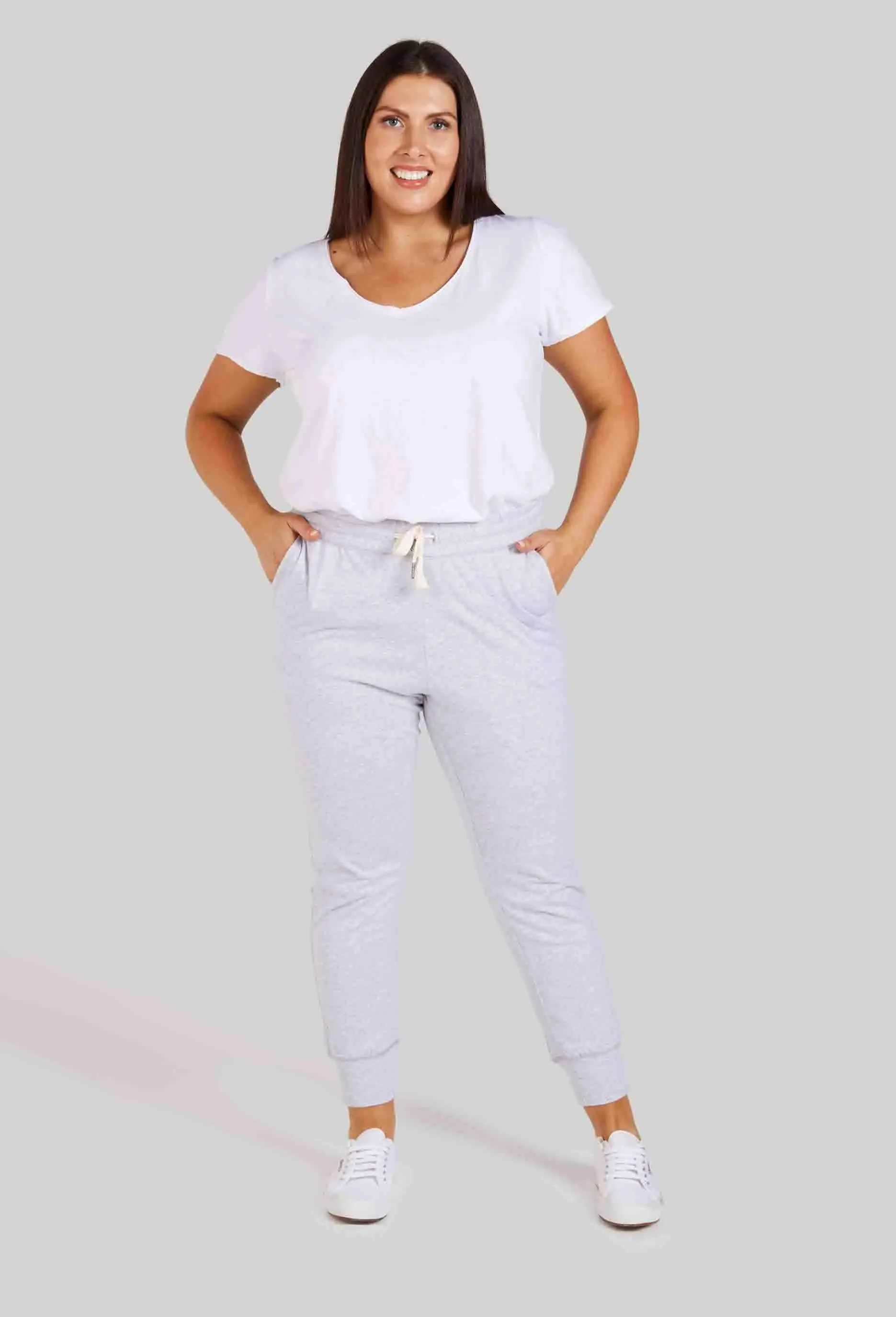 3/4 Brunch Pants - Grey Marle