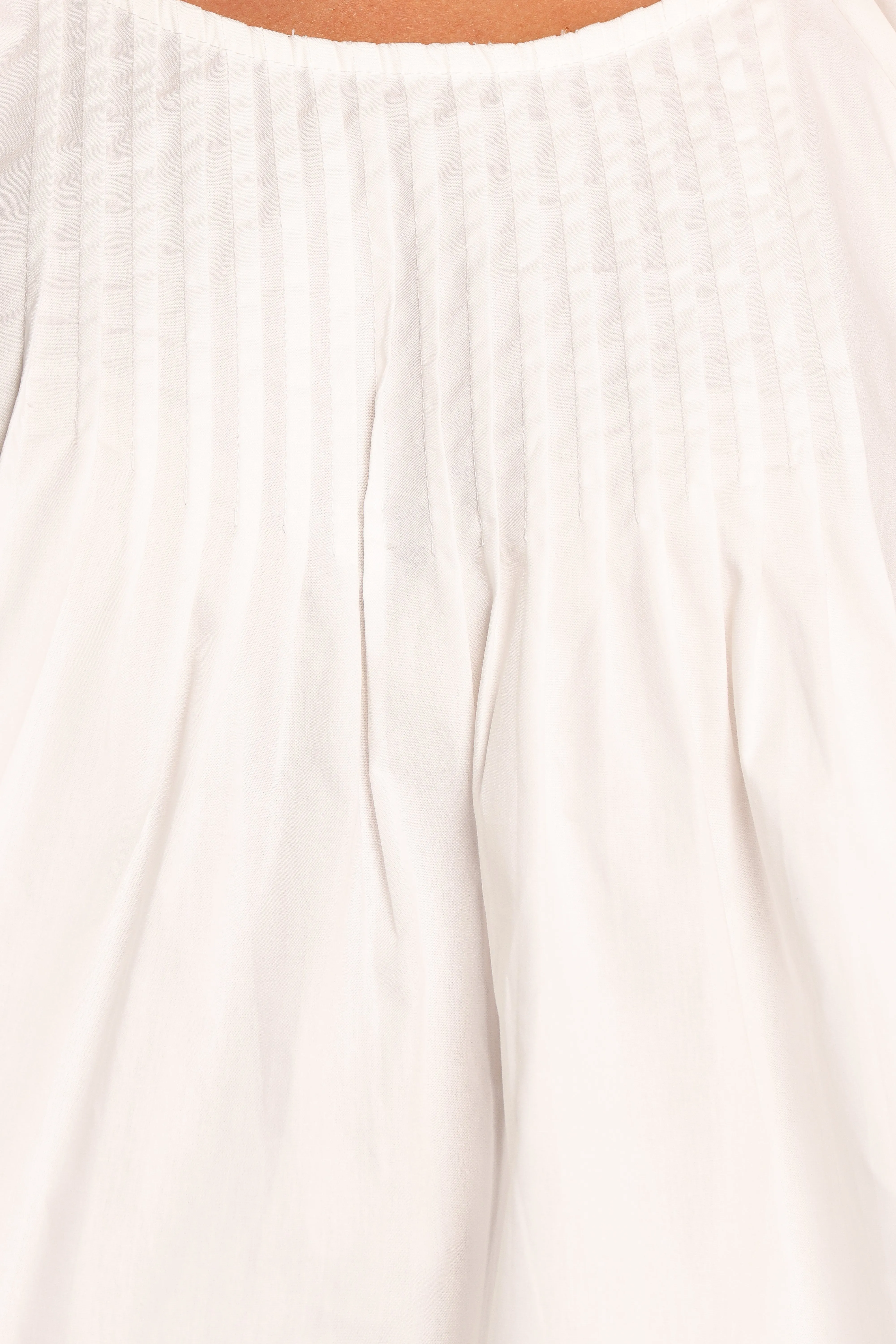 Abbott Pleated Top - White