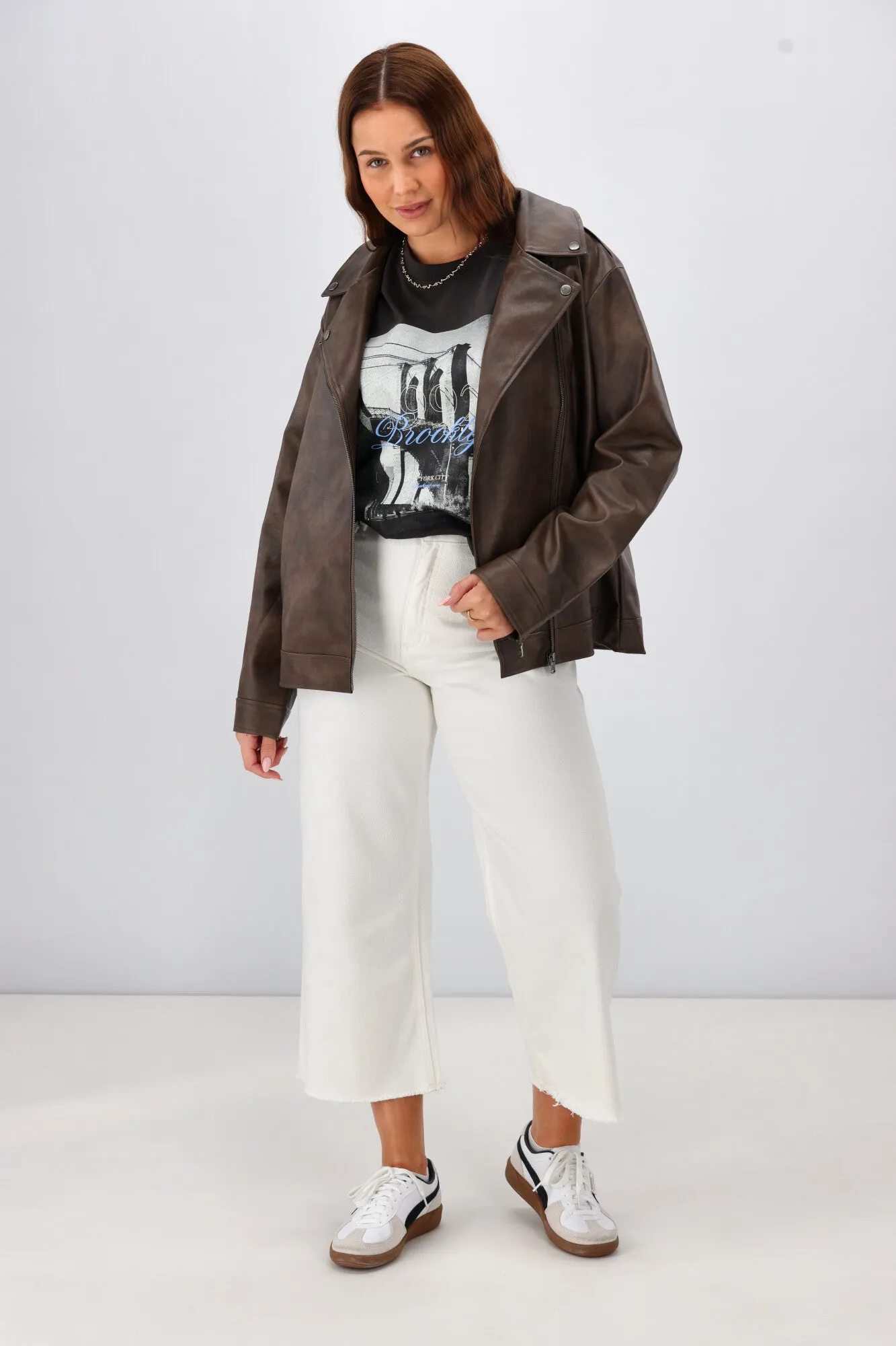 All About Eve Charlie High Rise Wide Leg Jean Vintage White