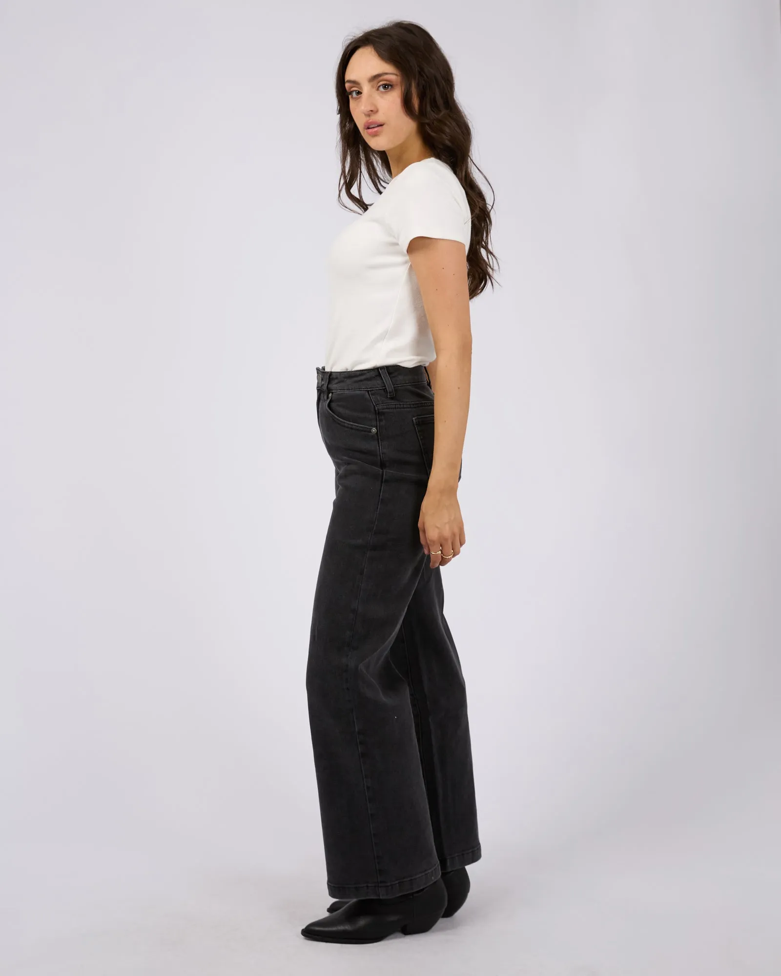 All About Eve Jacqui Wide Leg Washed Black