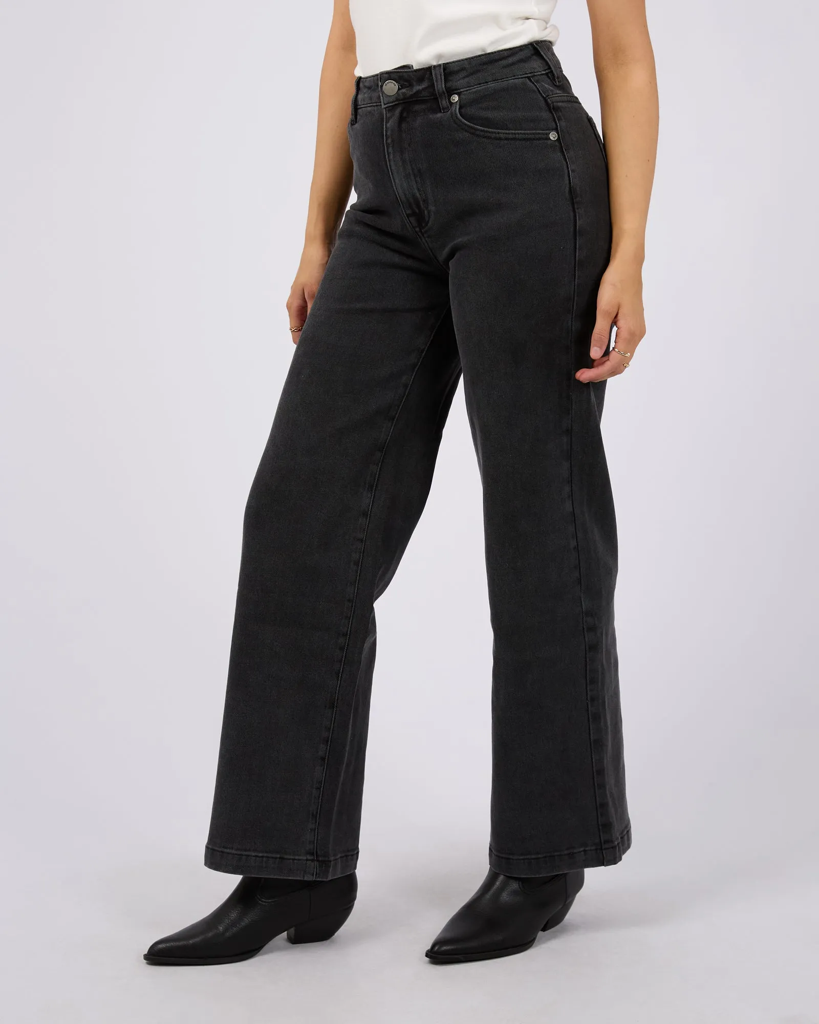 All About Eve Jacqui Wide Leg Washed Black