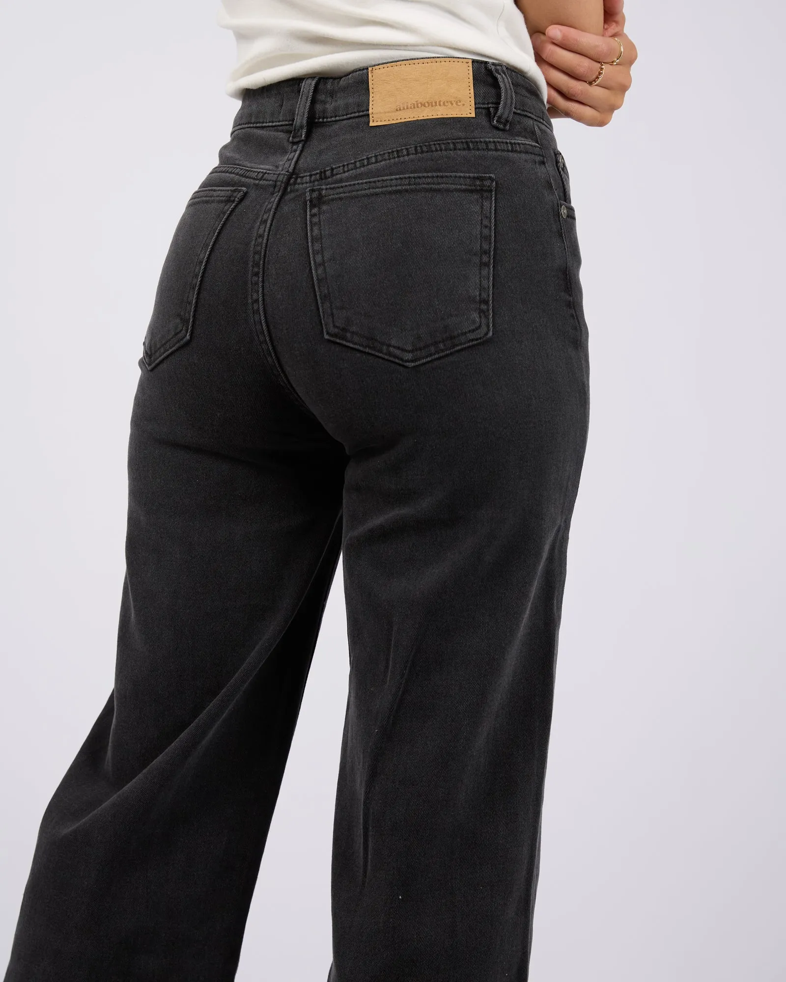 All About Eve Jacqui Wide Leg Washed Black