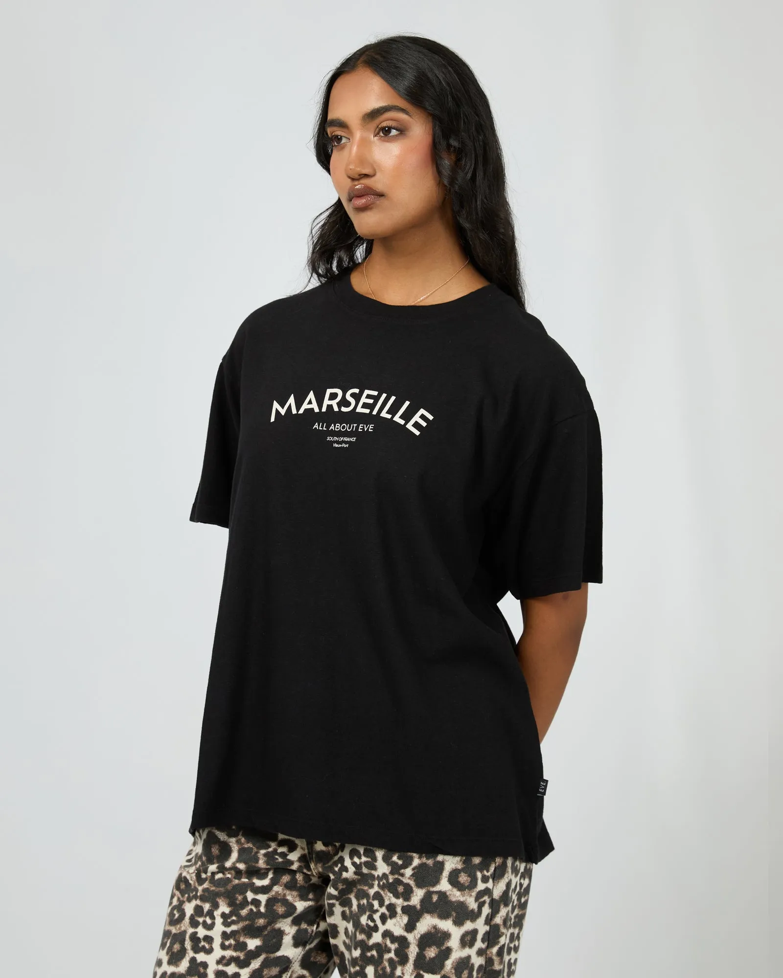 All About Eve Marseille Oversized Tee Washed Black