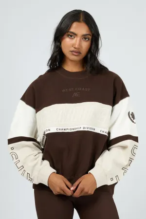 All About Eve Performance Slouch Panel Crew Brown