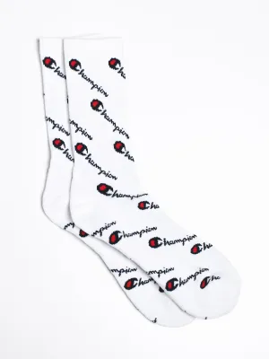 ALL OVER PRINT CREW SOCK  - CLEARANCE