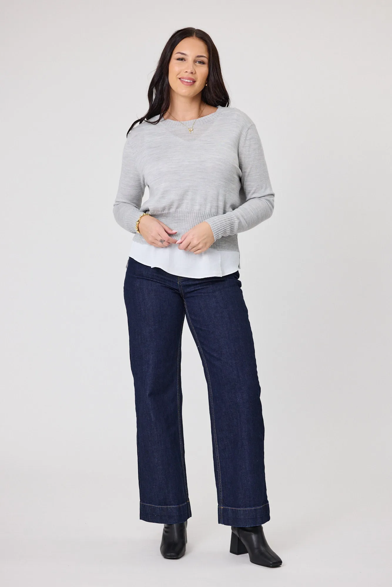 Alpine by Shine On Toronto Layering Crew Grey Marl