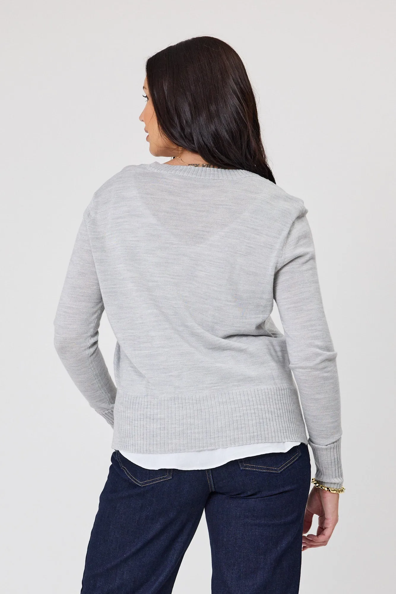 Alpine by Shine On Toronto Layering Crew Grey Marl
