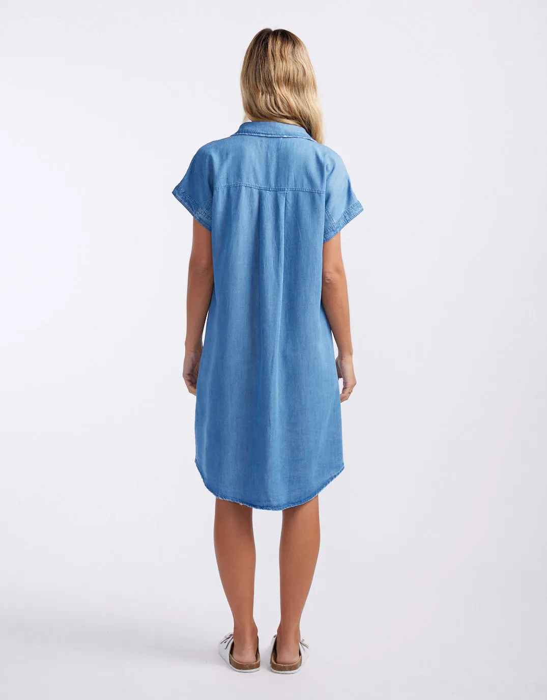 Amber Vintage Denim Dress - Denim Chambray