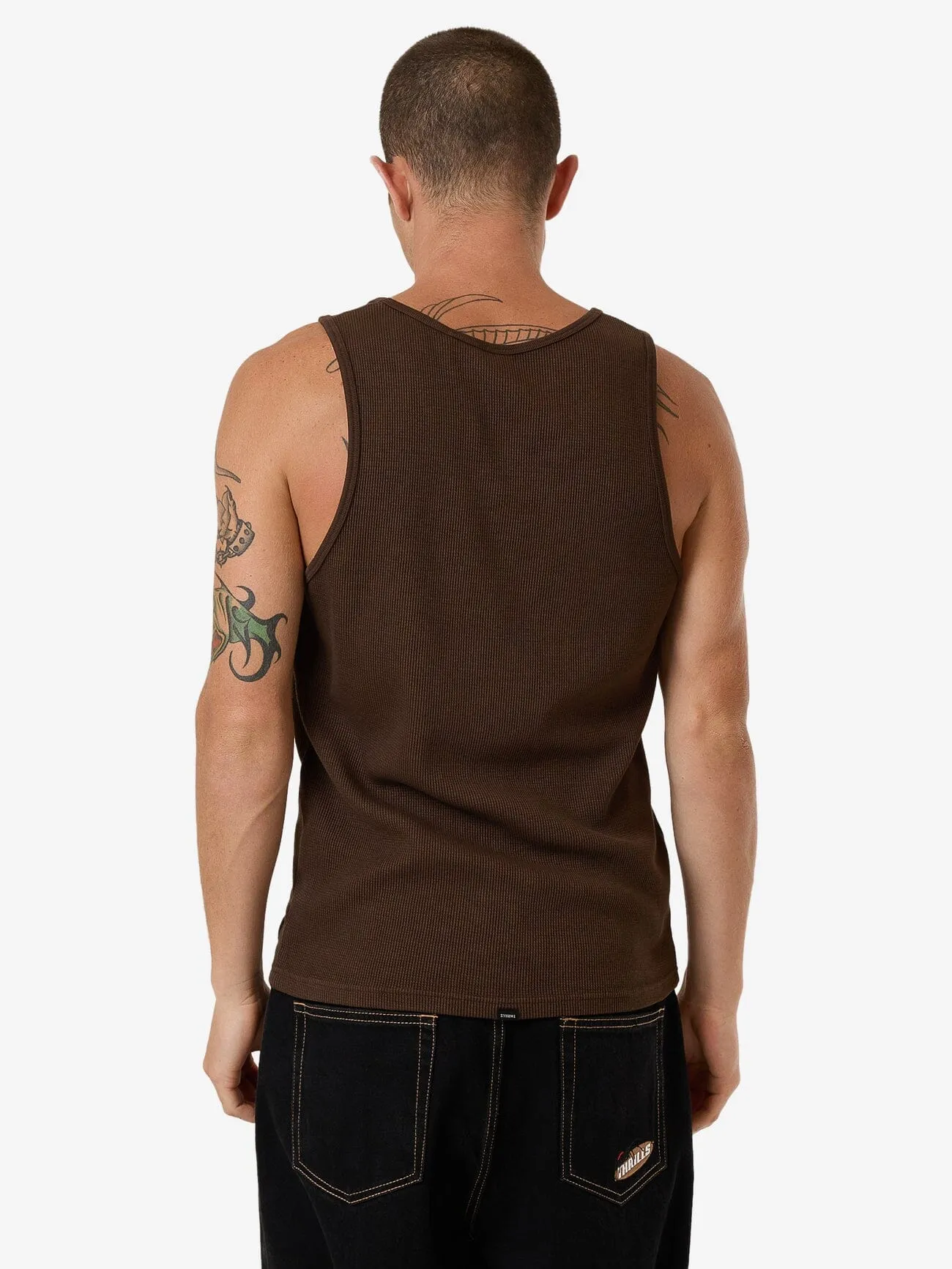 Arts & Industrial Waffle Tank - Postal Brown