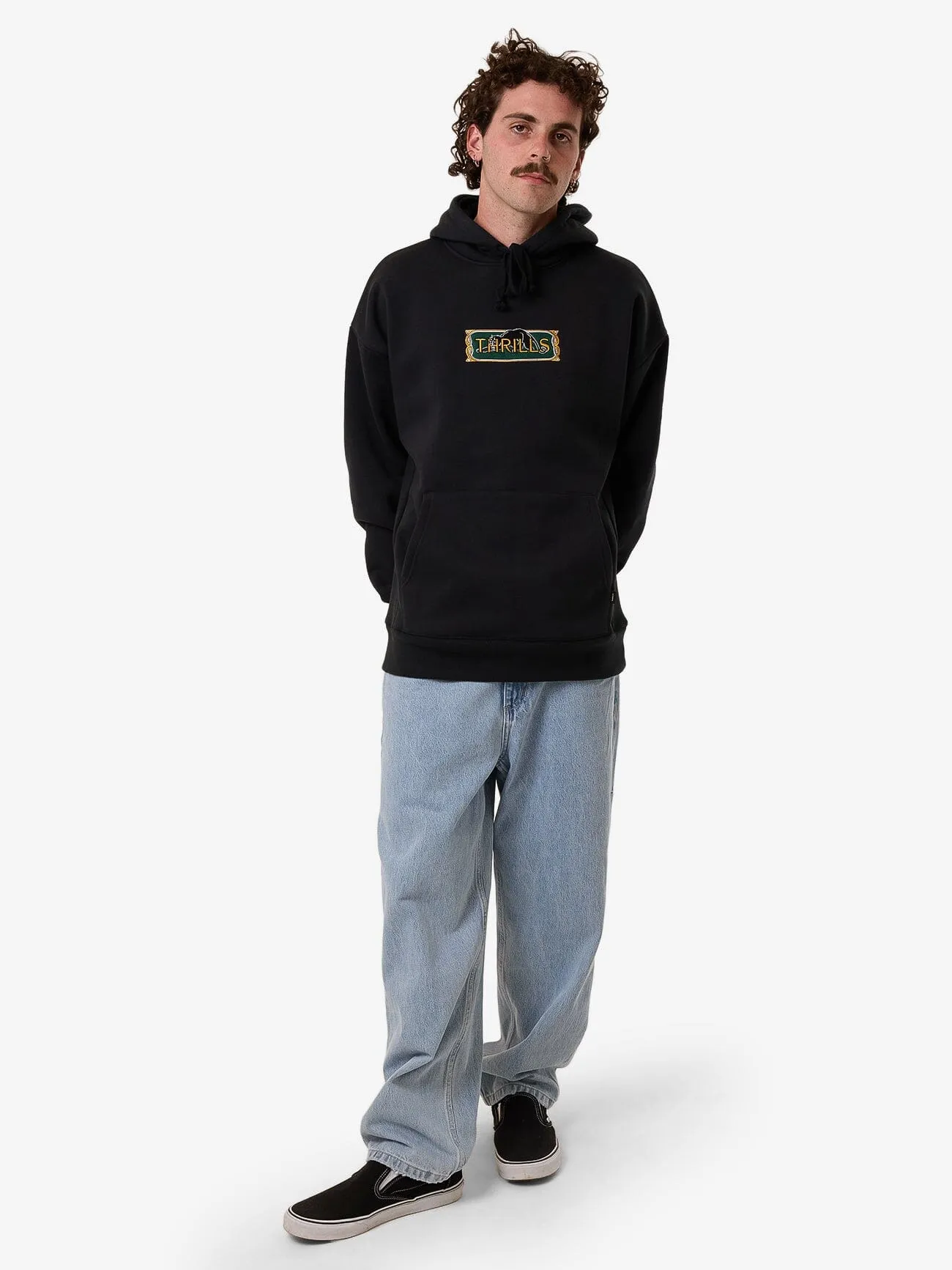 Behind It All Slouch Pull On Hood - Pirate Black