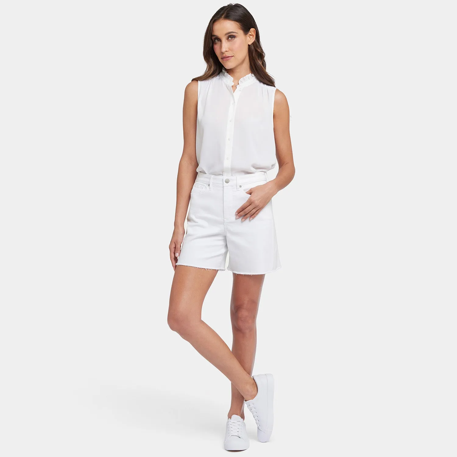 Berkyn Relaxed Denim Shorts - Optic White