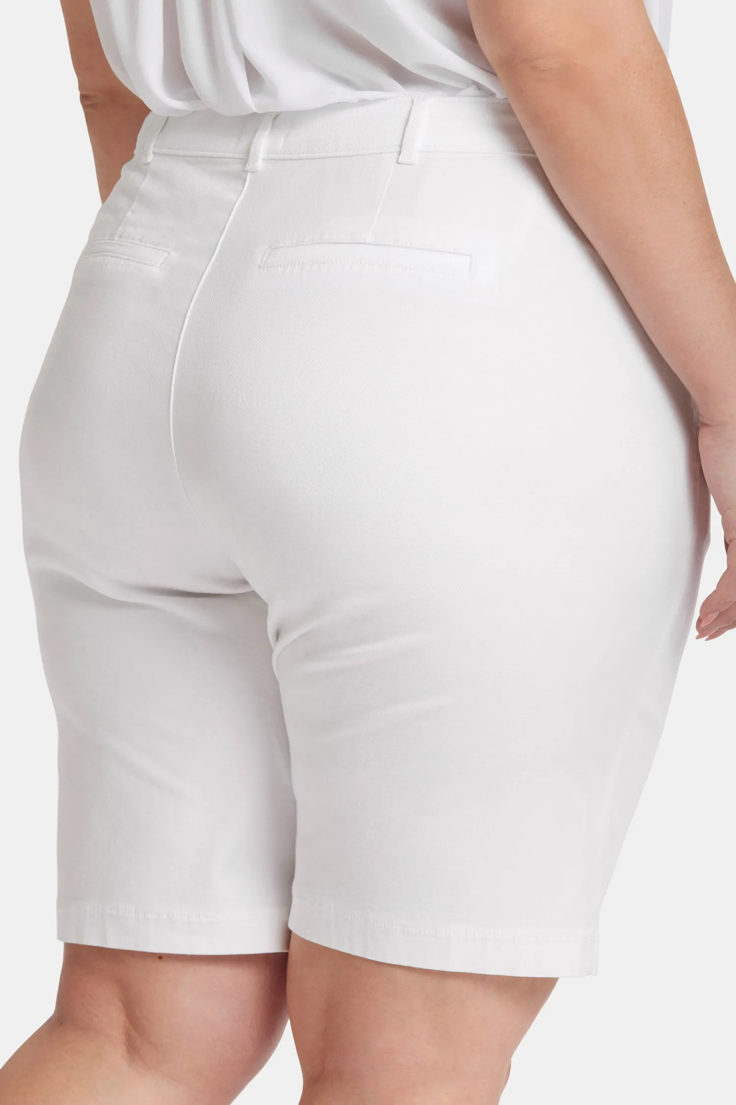 Bermuda Shorts In Plus Size - Optic White