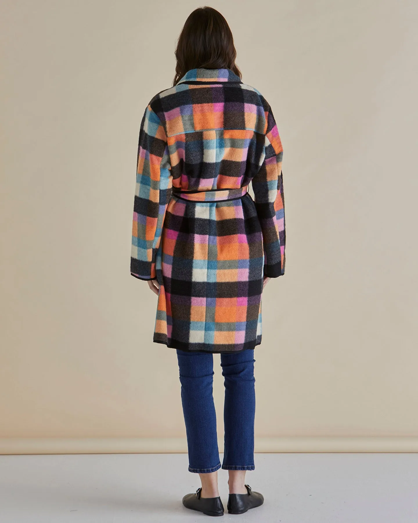 Betty Basics Ellie Coat Rainbow Check