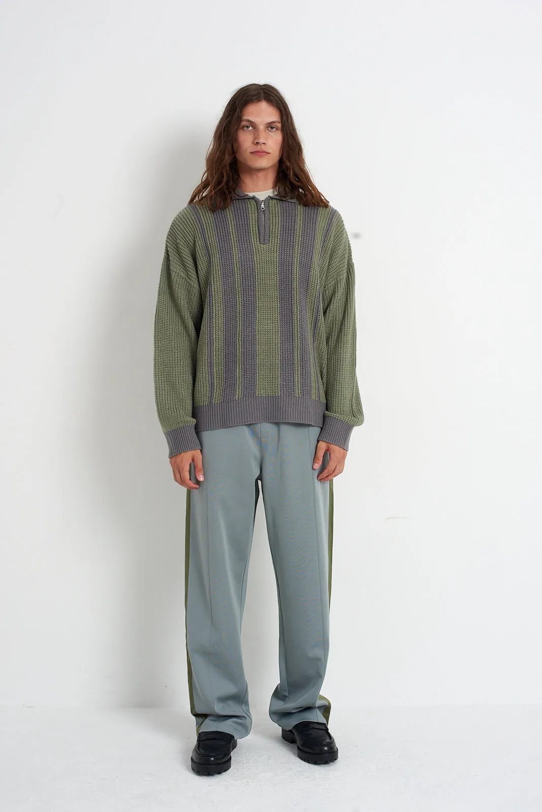 Billy Poly Grey Blue Track Pants