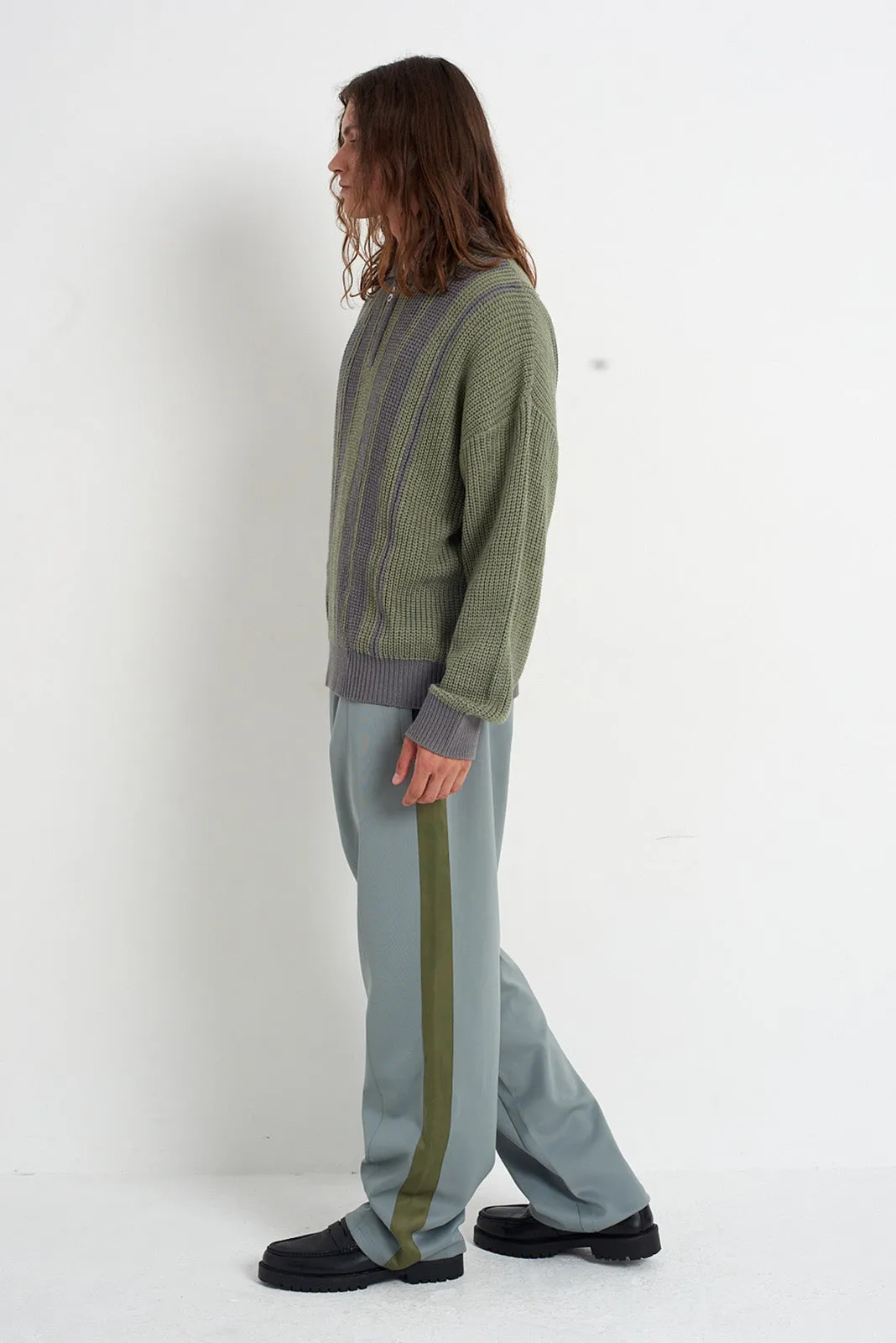 Billy Poly Grey Blue Track Pants