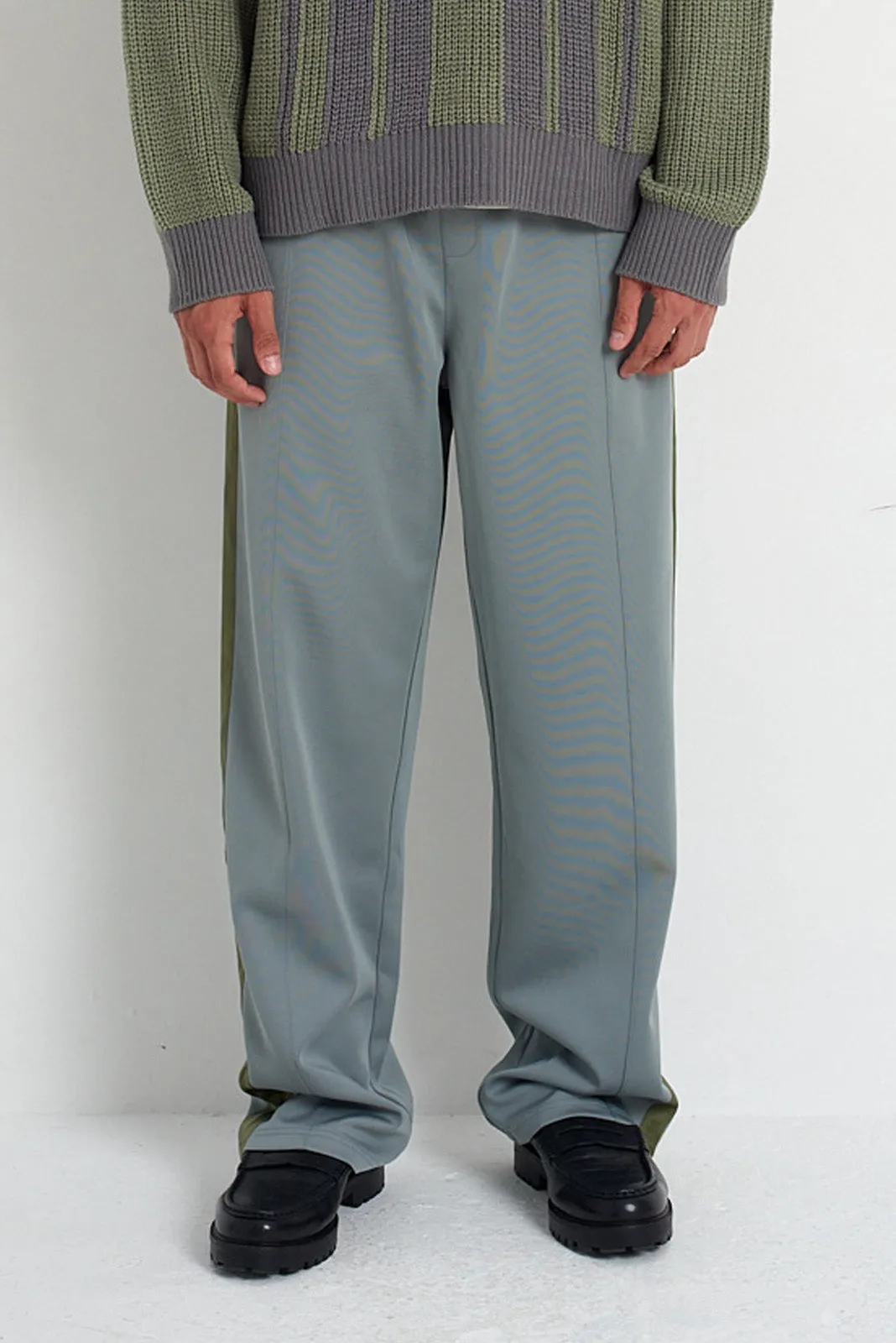 Billy Poly Grey Blue Track Pants
