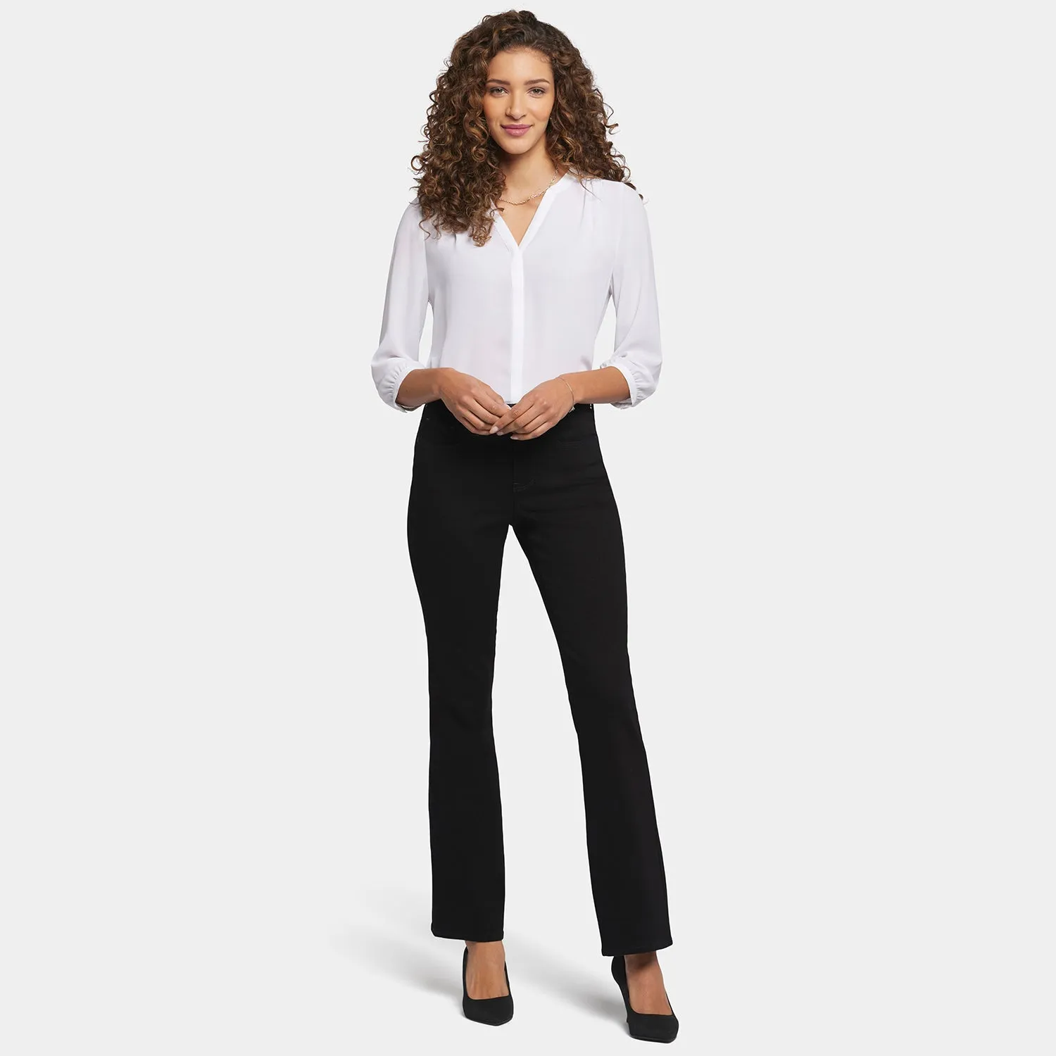 Blake Slim Flared Jeans In Petite - Black