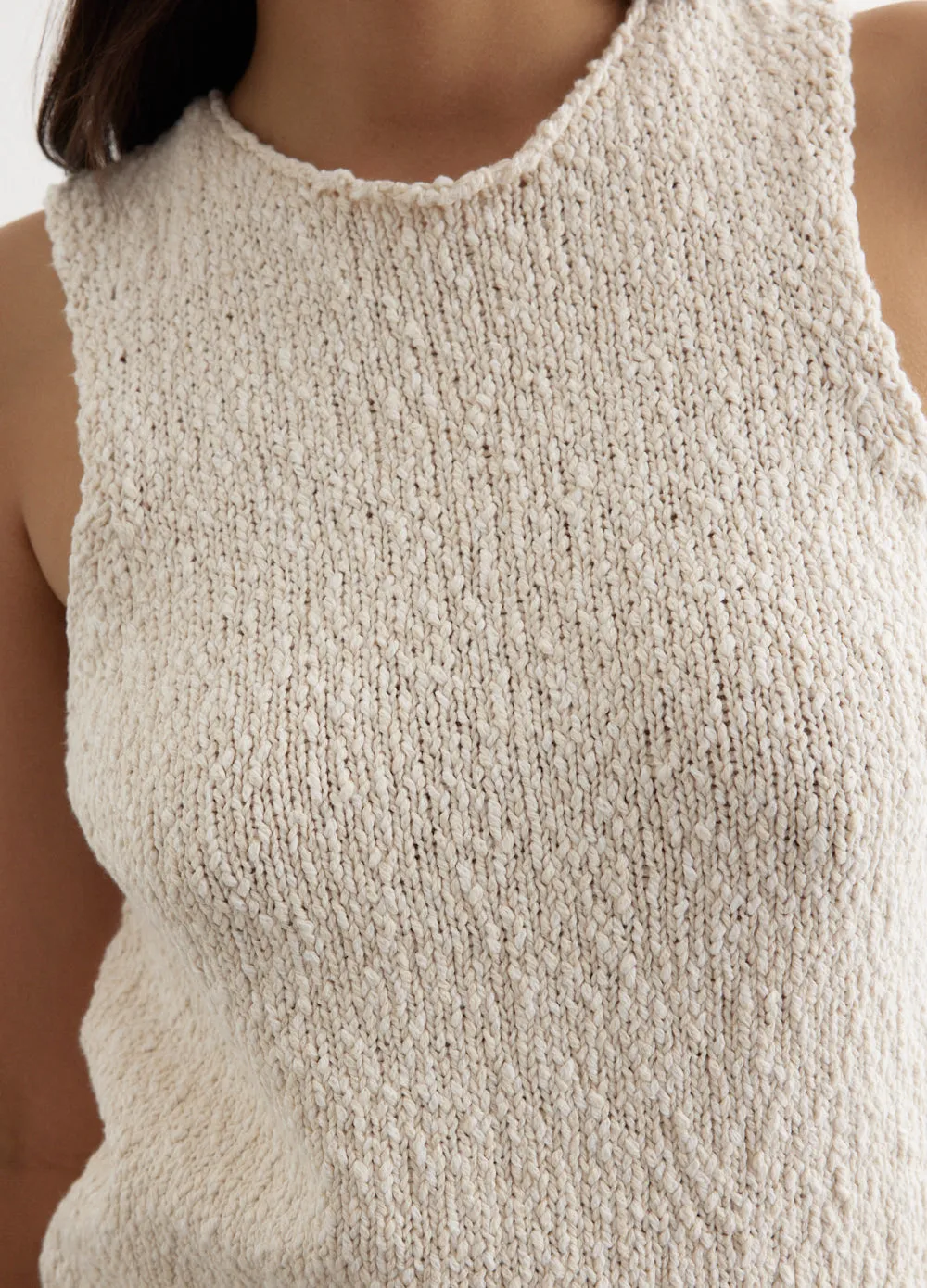 Boucle Knitted Halter Top
