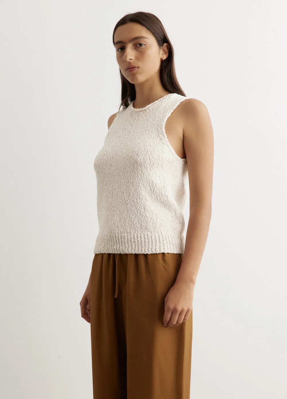 Boucle Knitted Halter Top