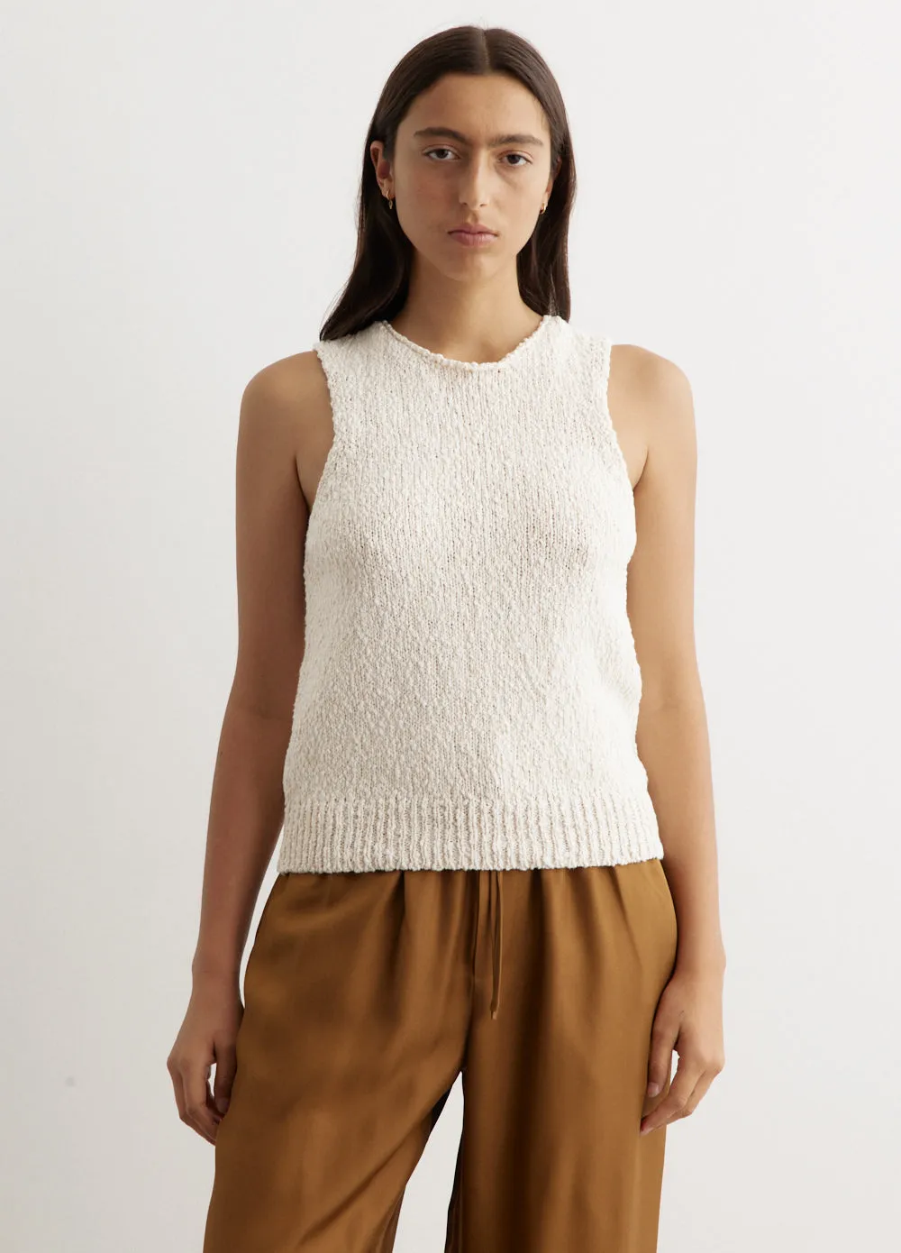 Boucle Knitted Halter Top