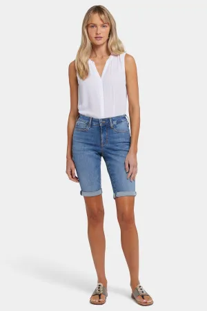Briella 10 Inch Denim Shorts In Petite - Barcelona Breeze