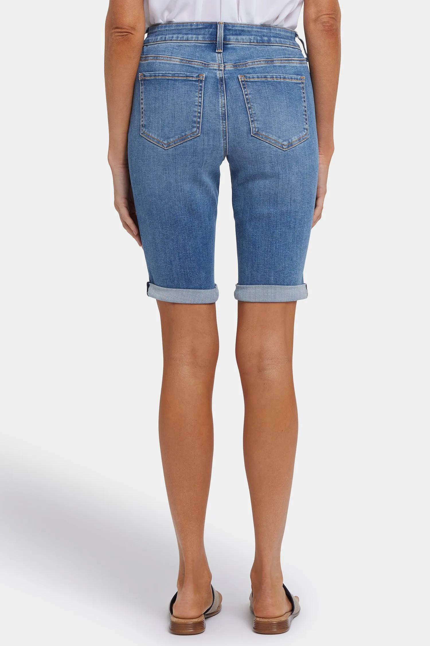 Briella 10 Inch Denim Shorts In Petite - Barcelona Breeze