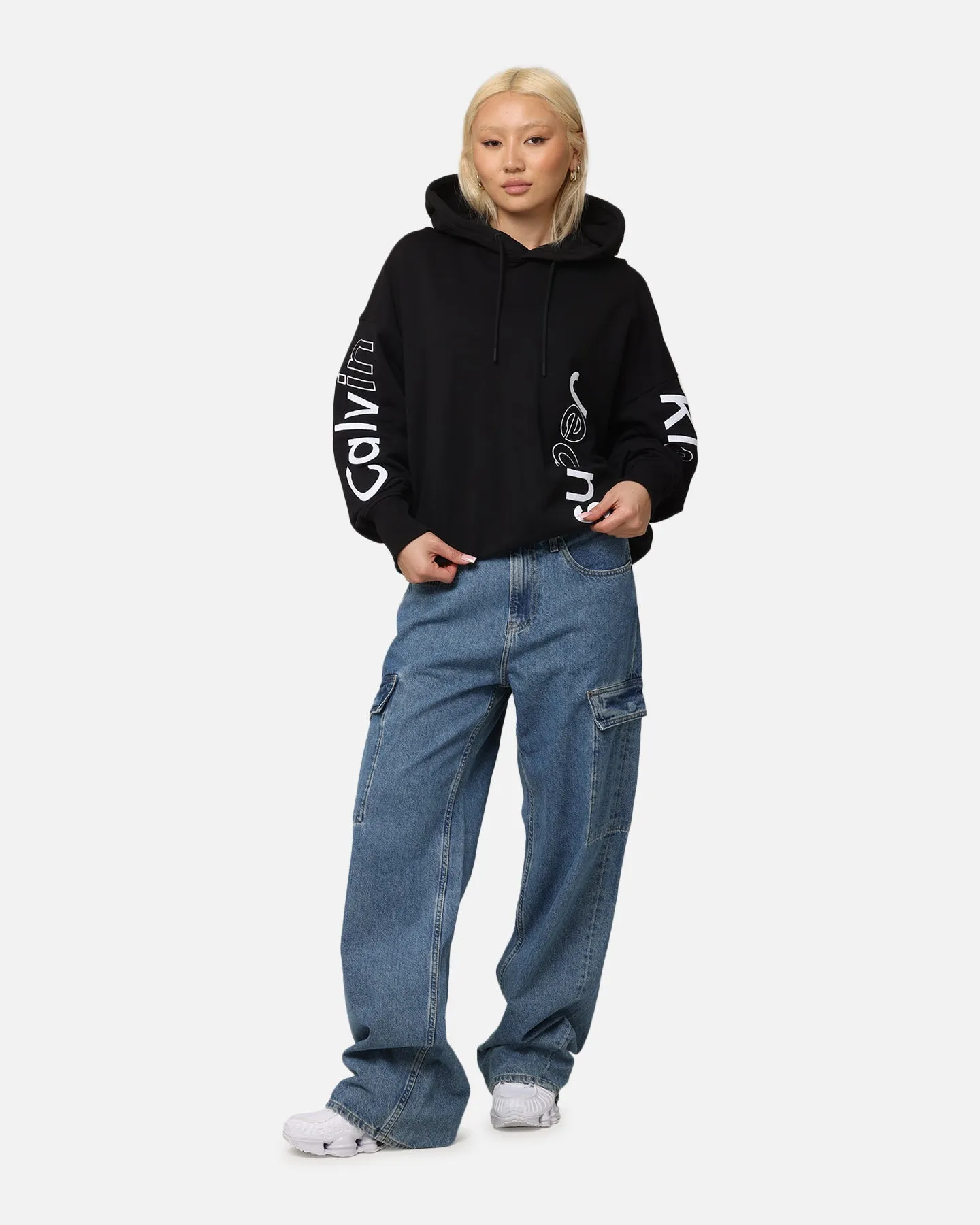 Calvin Klein 90's Loose Cargo Jeans Stone Mid Blue