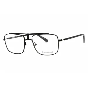 Calvin Klein Jeans Men's Eyeglasses - Matte Black Pilot Metal Frame | CKJ19311 001