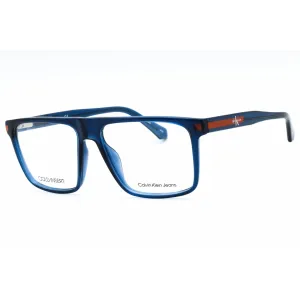 Calvin Klein Jeans Men's Eyeglasses - Navy Full Rim Browline Frame | CKJ21611 405