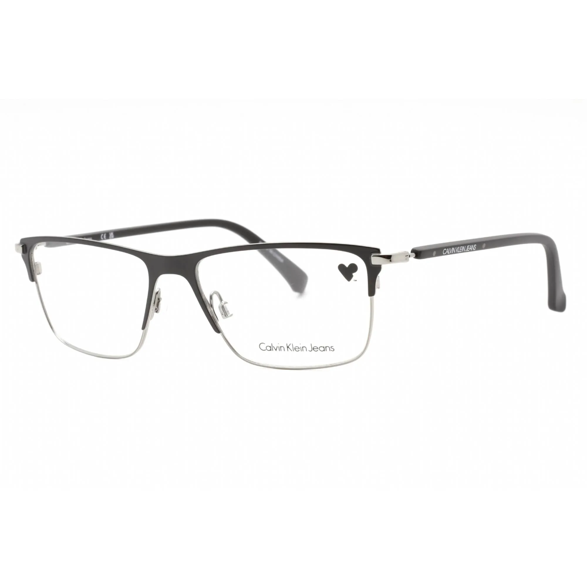 Calvin Klein Jeans Men's Eyeglasses - Satin Black Rectangular Frame | CKJ21400 001