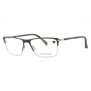 Calvin Klein Jeans Men's Eyeglasses - Satin Black Rectangular Frame | CKJ21400 001