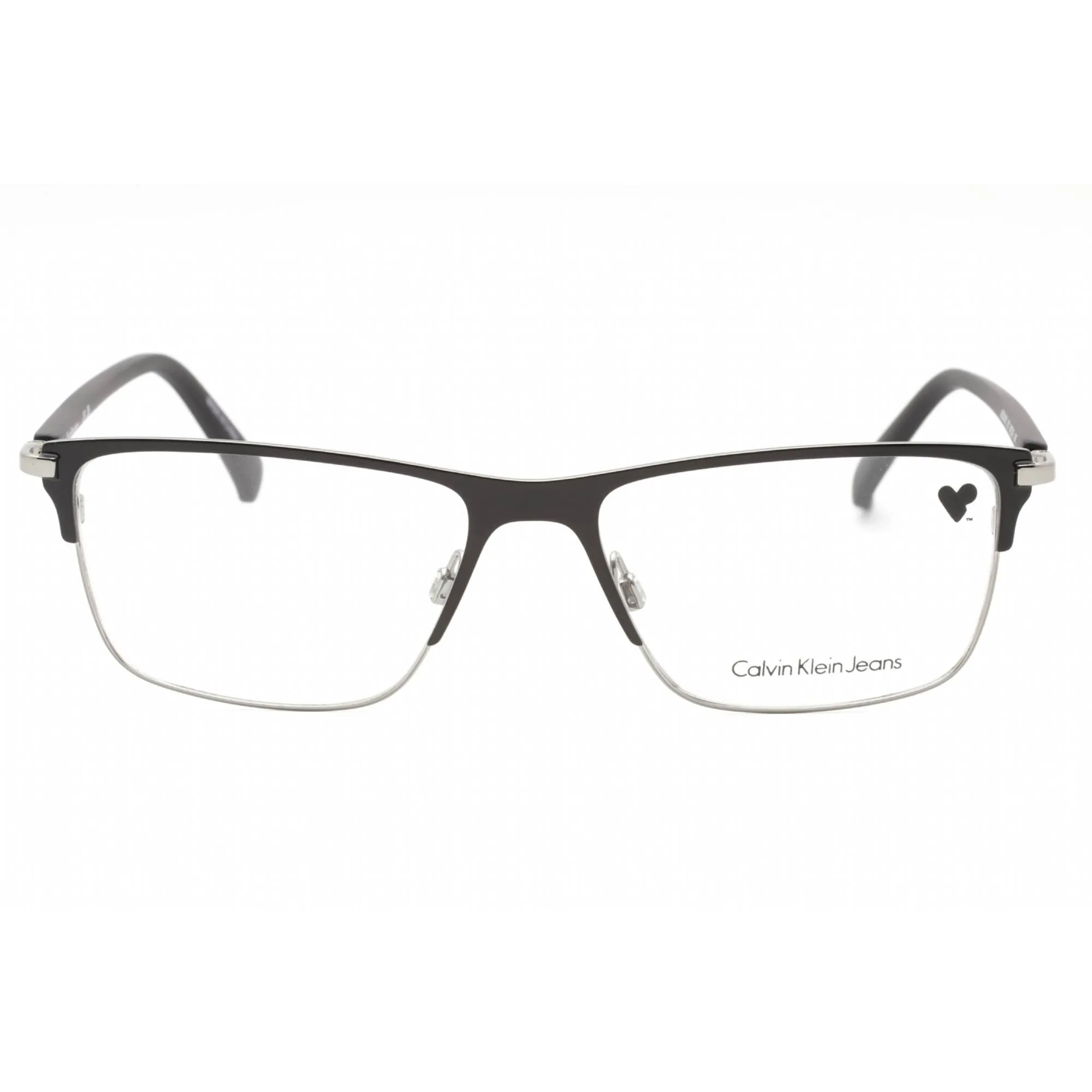 Calvin Klein Jeans Men's Eyeglasses - Satin Black Rectangular Frame | CKJ21400 001