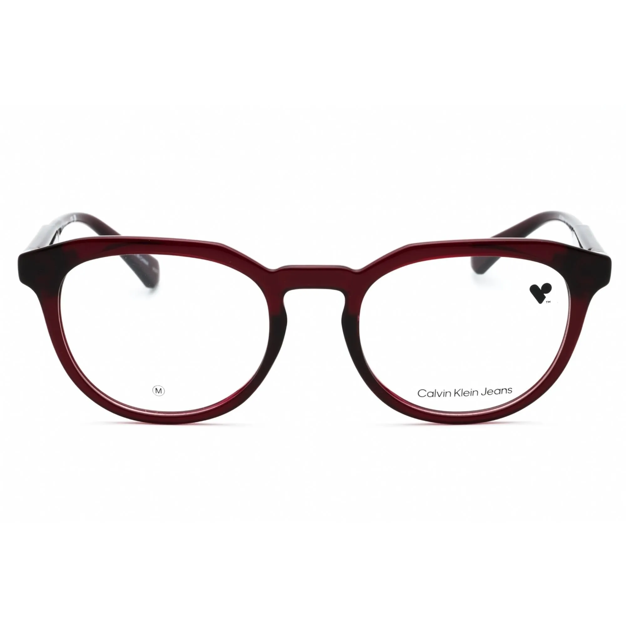 Calvin Klein Jeans Unisex Eyeglasses - Burgundy Full Rim Oval Frame | CKJ23616 603