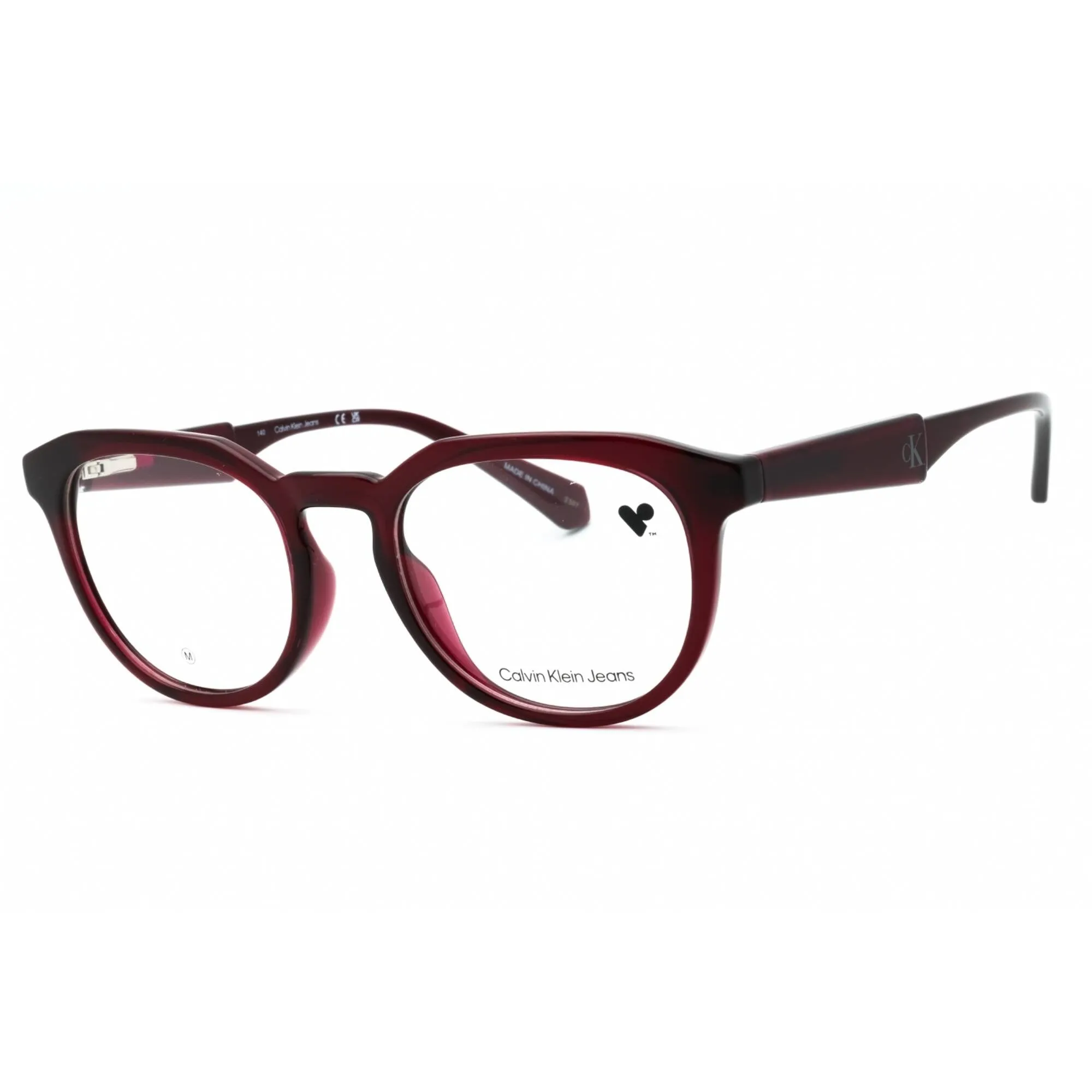 Calvin Klein Jeans Unisex Eyeglasses - Burgundy Full Rim Oval Frame | CKJ23616 603