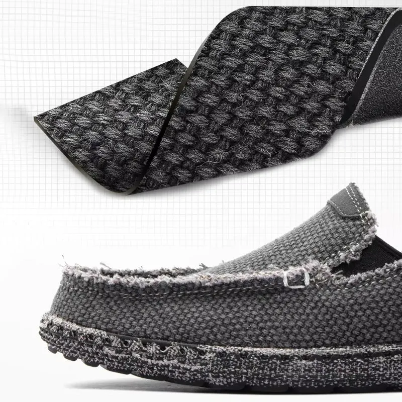 Canvas Loafers Breathable Men Flat Lazy Shoes