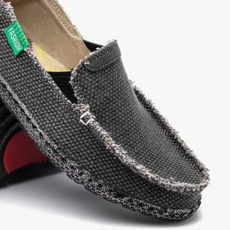 Canvas Loafers Breathable Men Flat Lazy Shoes