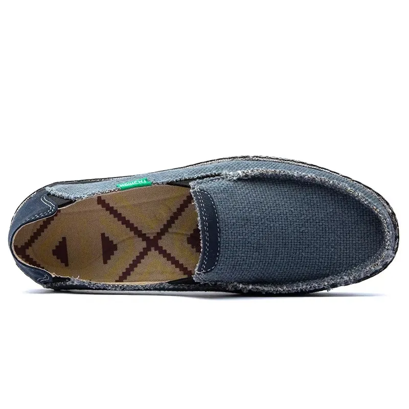 Canvas Loafers Breathable Men Flat Lazy Shoes