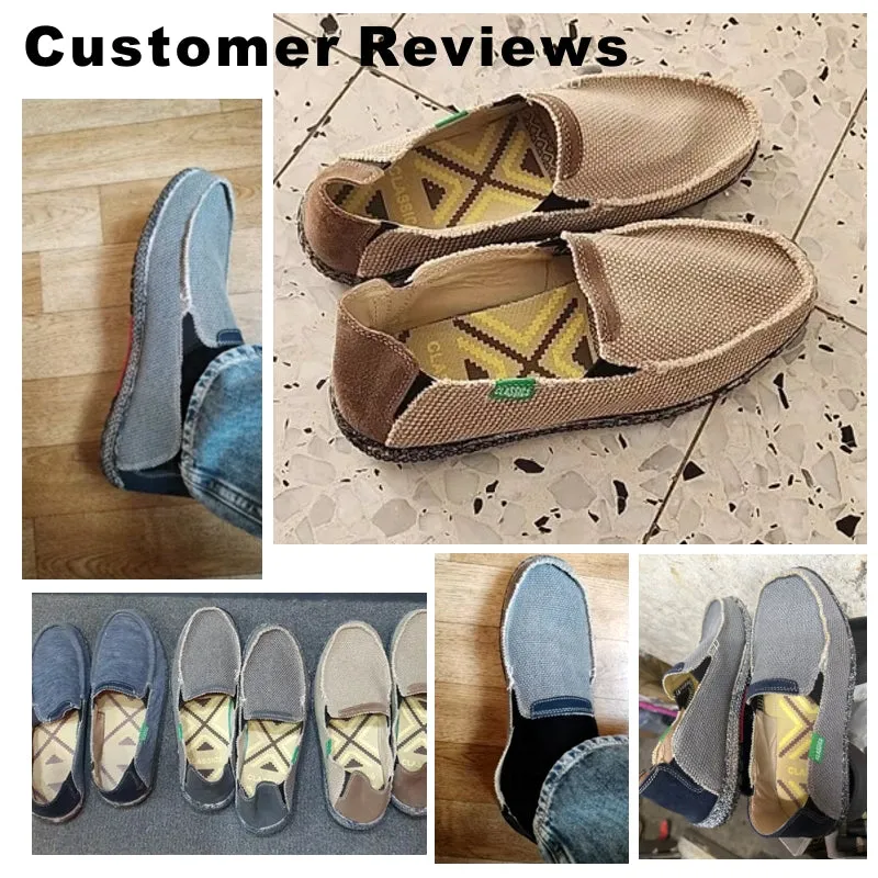 Canvas Loafers Breathable Men Flat Lazy Shoes