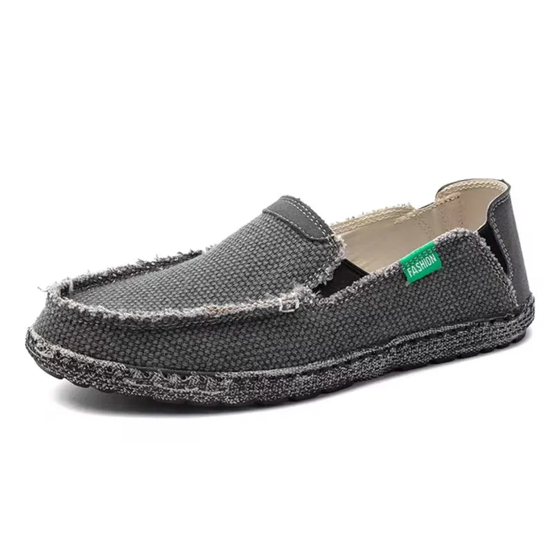 Canvas Loafers Breathable Men Flat Lazy Shoes