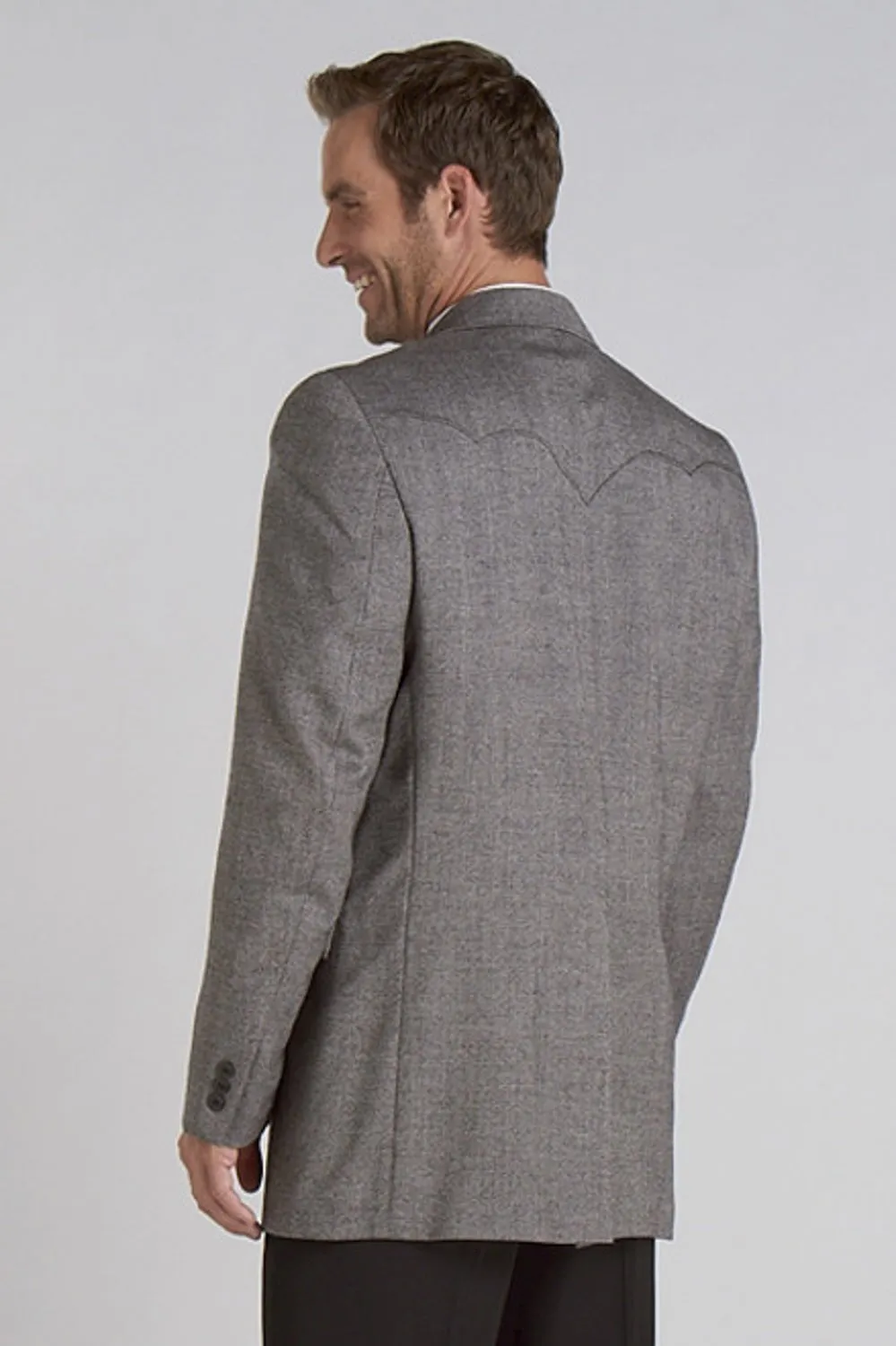 Circle S Mens Plano Donegal Sport Coat Donegal Black Wool Blend Blazer 38R