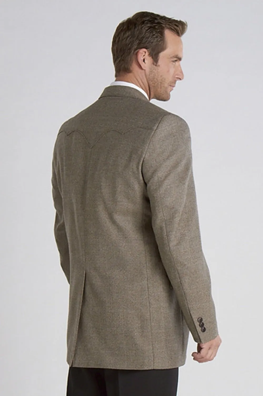 Circle S Mens Plano Donegal Sport Coat Donegal Brown Wool Blend Blazer 50R
