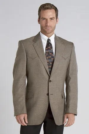 Circle S Mens Plano Donegal Sport Coat Donegal Brown Wool Blend Blazer 50R