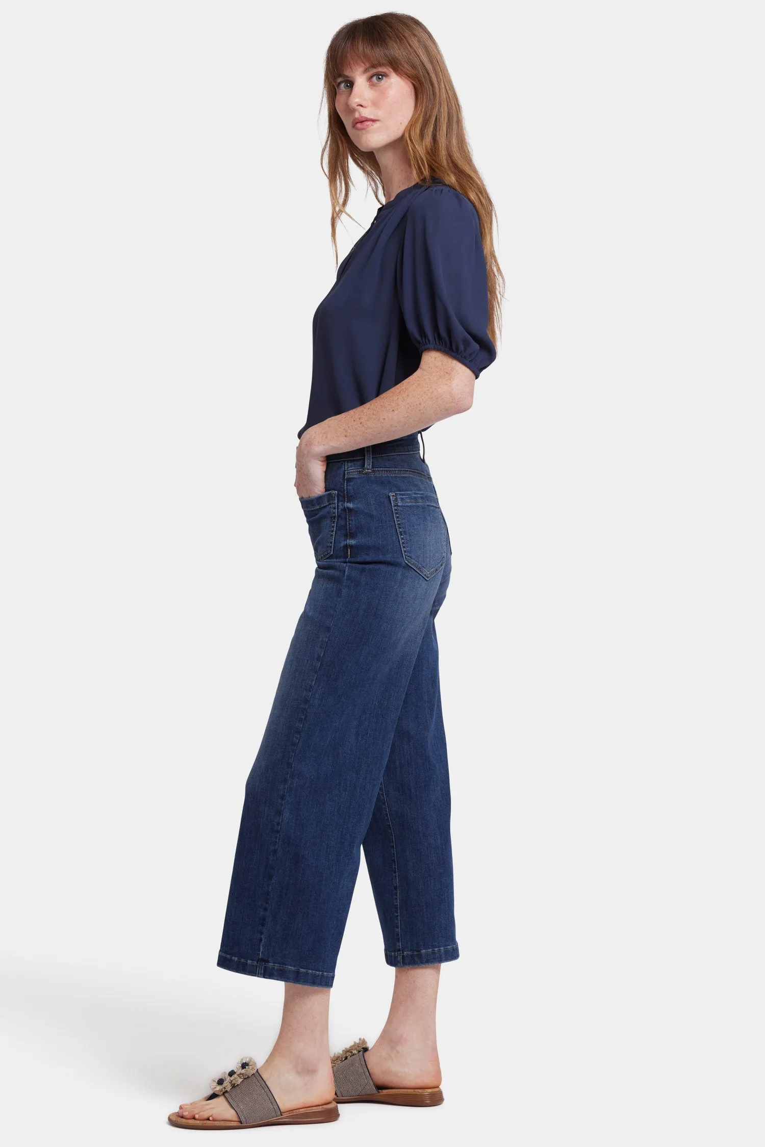 Coco Relaxed Wide Leg Crop Jeans - Rio Rapids