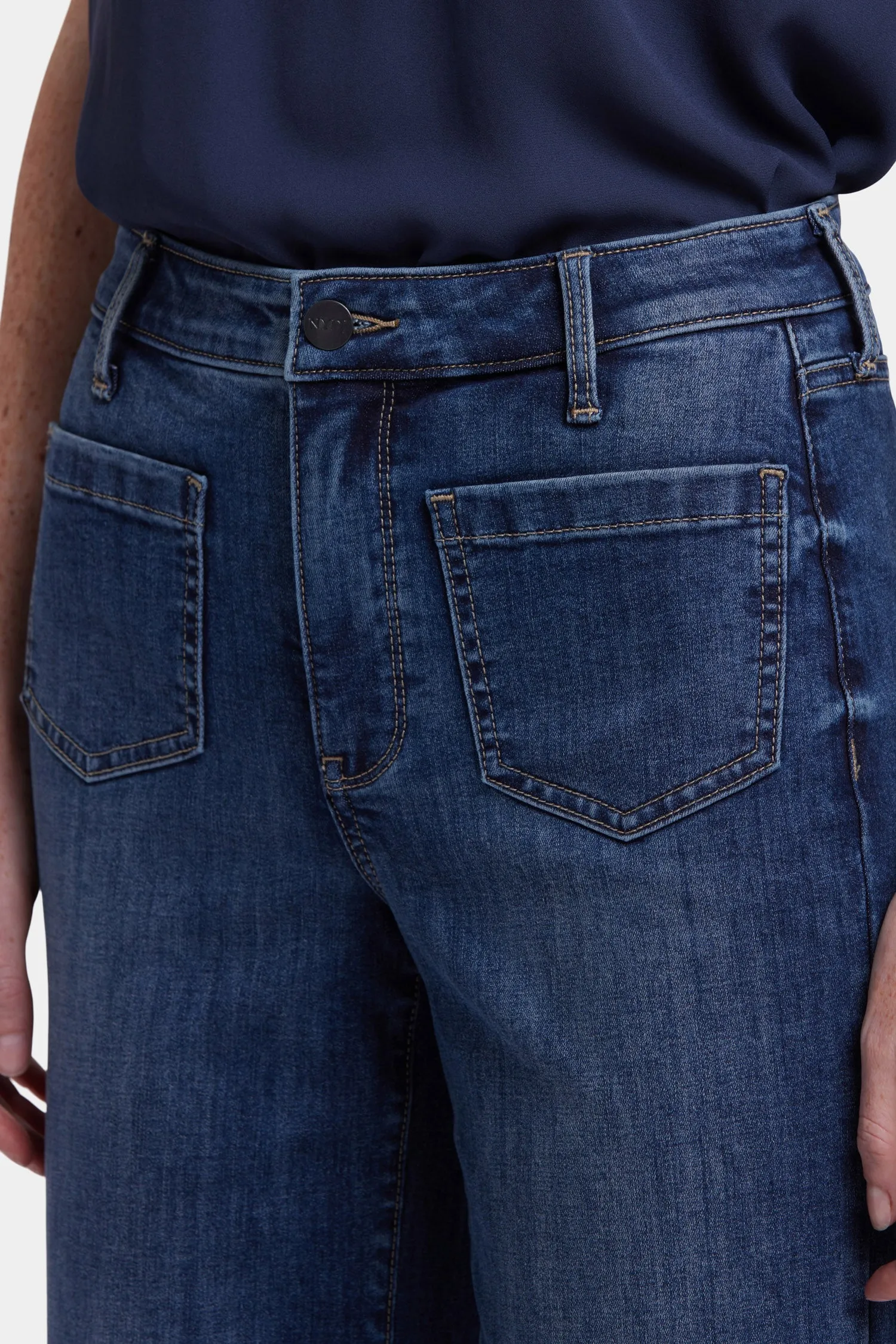 Coco Relaxed Wide Leg Crop Jeans - Rio Rapids