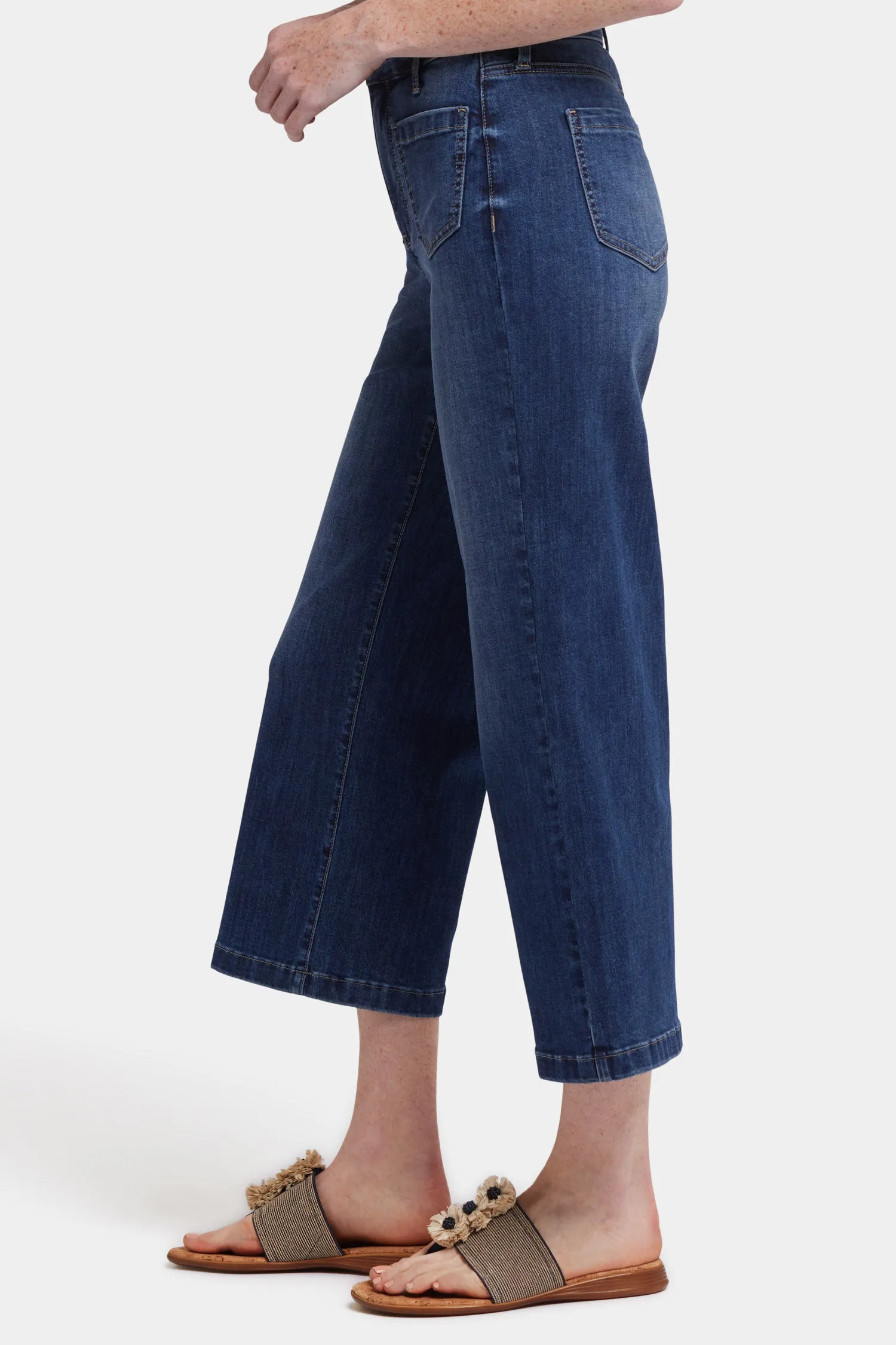Coco Relaxed Wide Leg Crop Jeans - Rio Rapids