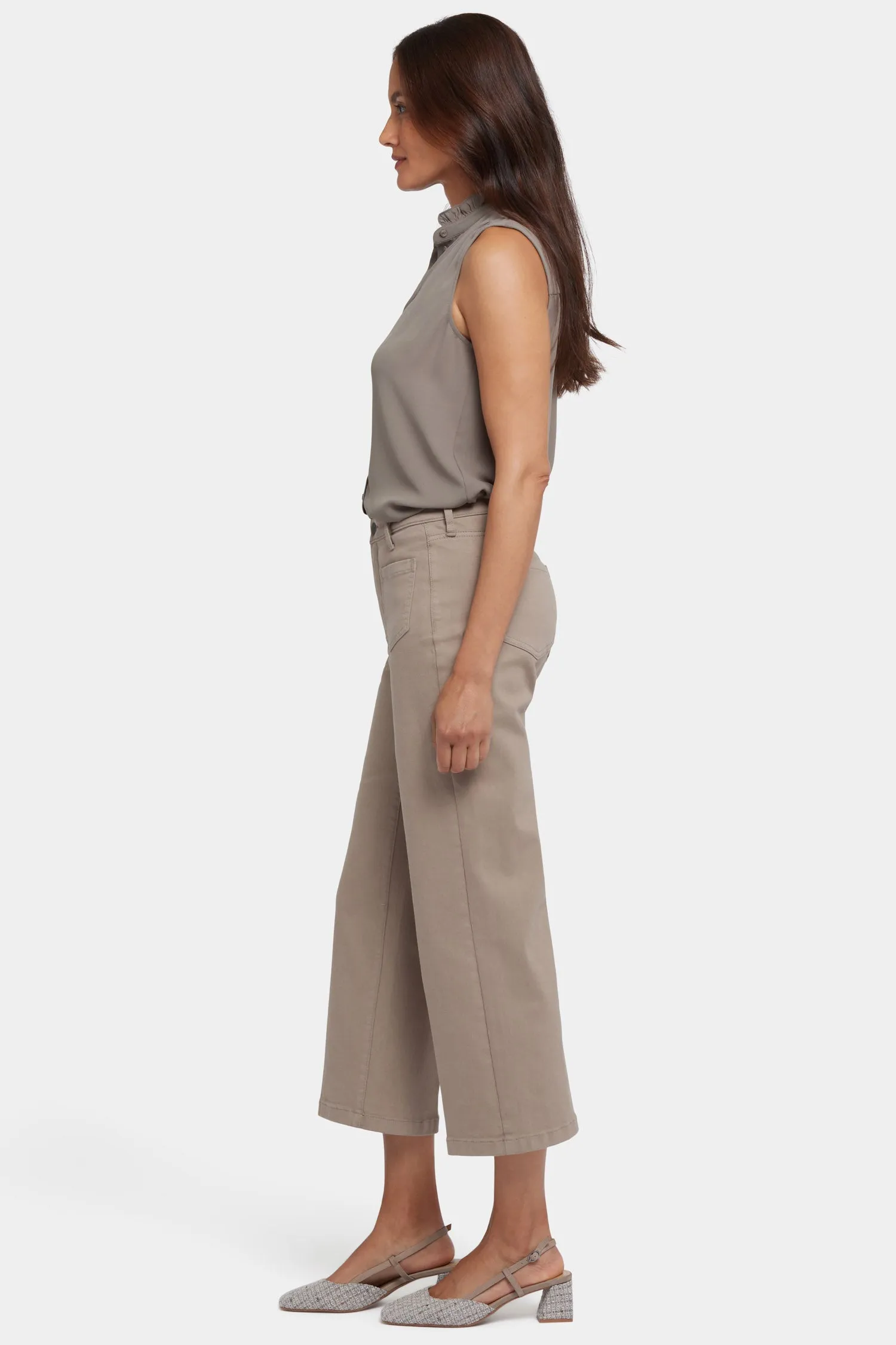 Coco Relaxed Wide Leg Crop Jeans - Saddlewood