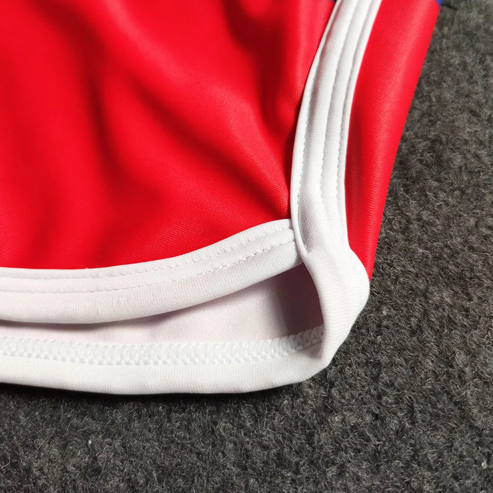 Color Stripes Boxer Shorts Nylon Swimming Beach Shorts Swimming Trunks