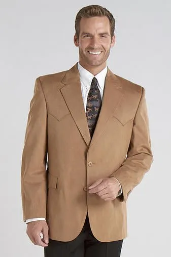 Cripple Creek Mens Houston Microsuede Camel 100% Polyester Sport Coat