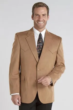 Cripple Creek Mens Houston Microsuede Camel 100% Polyester Sport Coat